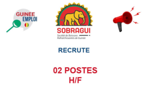 SOBRAGUI RECRUTE 02 POSTES H/F image