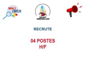 SIRANY IMMOBILIER RECRUTE 04 POSTES H/F 04PPO