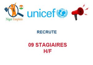 UNICEF NIGER RECRUTE 09 STAGIAIRES H/F 09-STG