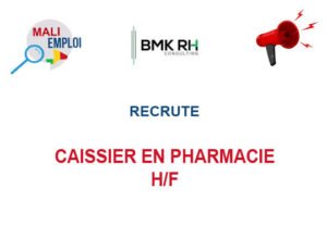 BMK RH RECRUTE CAISSIER EN PHARMACIE H/F CAISS