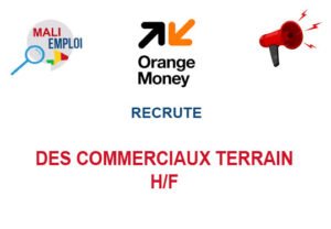 ORANGE MONEY MALI RECRUTE DES COMMERCIAUX TERRAIN H/F COMTER