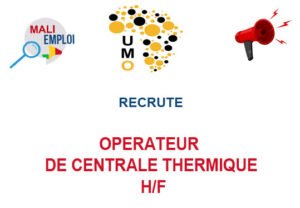 UMO RECRUTE OPERATEUR DE CENTRALE THERMIQUE H/F OPERATE
