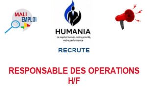 HUMANIA RECRUTE RESPONSABLE DES OPERATIONS H/F RES-OPP