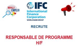 IFC RECRUTE RESPONSABLE DE PROGRAMME H/F RESPRO