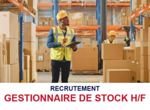 AGESTFI RECRUTE GESTIONNAIRE DE STOCK H/F image