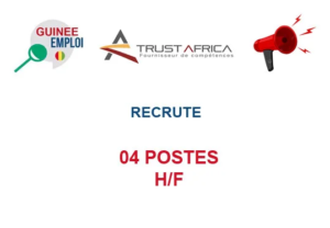 TRUST AFRICA RECRUTE 04 POSTES H/F image
