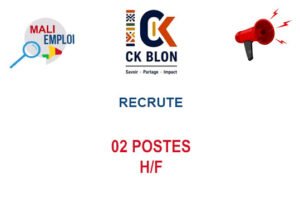 CK BLON RECRUTE 02 POSTES H/F 02-POS