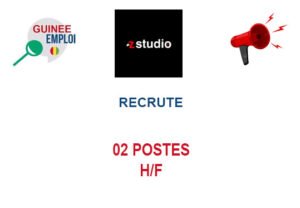 Z STUDIO RECRUTE 02 POSTES H/F 02-POS