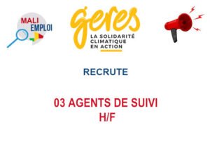 GERES MALI RECRUTE 03 AGENTS DE SUIVI H/F 03-AGTS