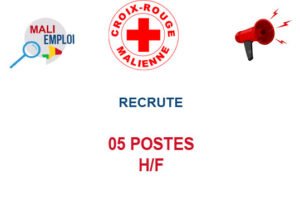 CROIX ROUGE MALIENNE RECRUTE 05 POSTES H/F 05
