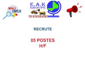 EAK GROUP SARL RECRUTE 05 POSTES H/F 05P