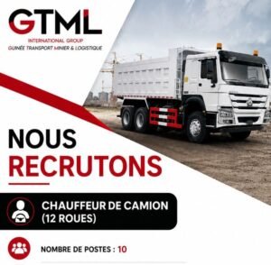 GTML RECRUTE 10 CHAUFFEURS DE 12 ROUES H/F 1782980563419