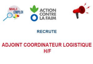 ACF RECRUTE ADJOINT COORDINATEUR LOGISTIQUE H/F ACF