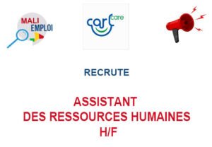 CARLCARE RECRUTE ASSISTANT DES RESSOURCES HUMAINES H/F ASRH