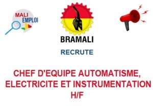 BRAMALI RECRUTE CHEF D'EQUIPE AUTOMATISME, ELECTRICITE ET INSTRUMENTATION H/F CHE