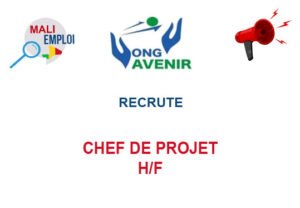 ONG AVENIR RECRUTE CHEF DE PROJET H/F CHEFPRO