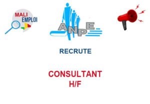 ANPE MALI RECRUTE CONSULTANT H/F CONS