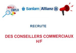 SANLAM ALLIANZ VIE MALI RECRUTE DES CONSEILLERS COMMERCIAUX H/F CONSELC