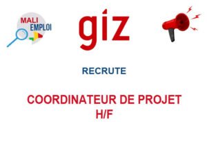 GIZ RECRUTE COORDINATEUR DE PROJET H/F COOPRR