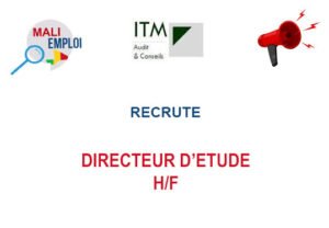 CABINET ITM RECRUTE DIRECTEUR D'ETUDES H/F DIRETUD