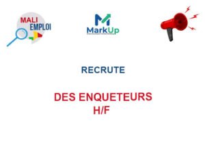 MARK UP RECRUTE DES ENQUETEURS H/F ENQUETE