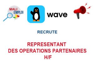 WAVE MALI RECRUTE REPRESENTANT DES OPERATIONS PARTENAIRES H/F REPRE