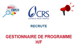 CRS MALI RECRUTE GESTIONNAIRE DE PROGRAMME H/F image