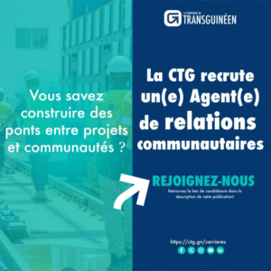 CTG GUINEE RECRUTE AGENT DES RELATIONS COMMUNAUTAIRES H/F image