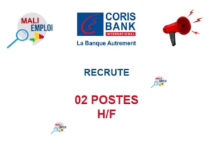CORIS BANK MALI RECRUTE 02 POSTES H/F image