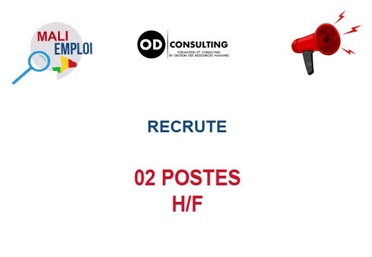OD CONSULTING RECRUTE 02 POSTES H/F