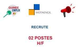 MOTA ENGIL GUINEE RECRUTE 02 POSTES H/F 02-POS