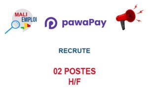 PAWAPAY RECRUTE 02 POSTES H/F
