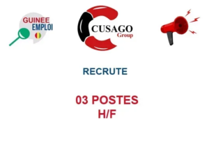 CUSAGO GROUP RECRUTE 03 POSTES H/F image